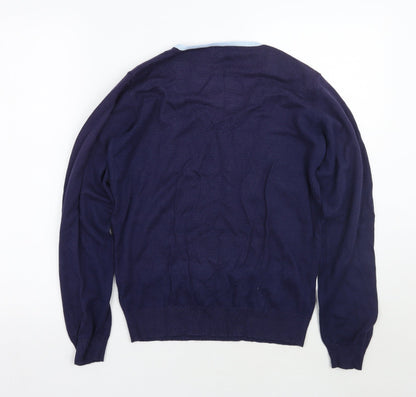 Back view of Palm Grove women’s blue jumper, size UK 10