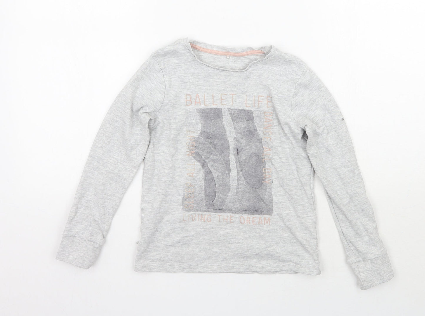 George Girls Grey   Basic T-Shirt Size 9-10 Years