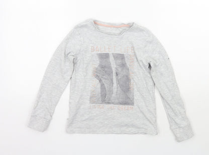 George Girls Grey   Basic T-Shirt Size 9-10 Years
