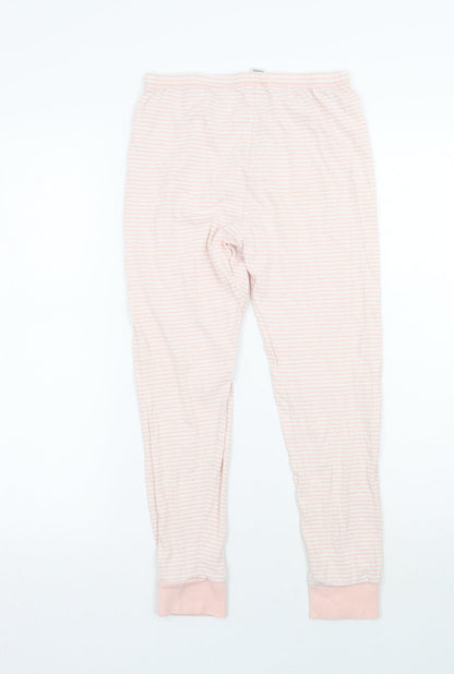 George Girls Pink Striped  Sweatpants Trousers Size 9 Years