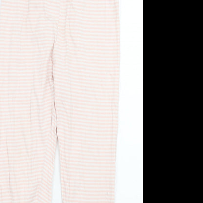 George Girls Pink Striped  Sweatpants Trousers Size 9 Years