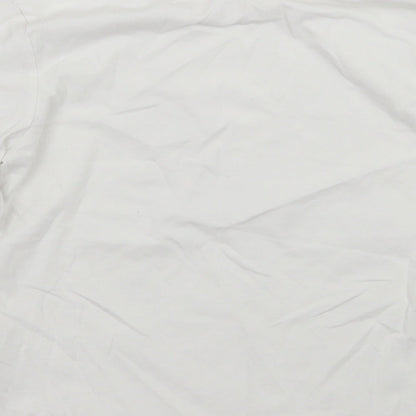 George Girls White Geometric  Basic T-Shirt Size 9-10 Years