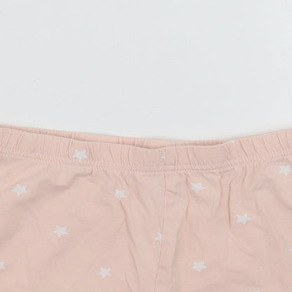 George Girls Pink Geometric  Sweat Shorts Size 9-10 Years