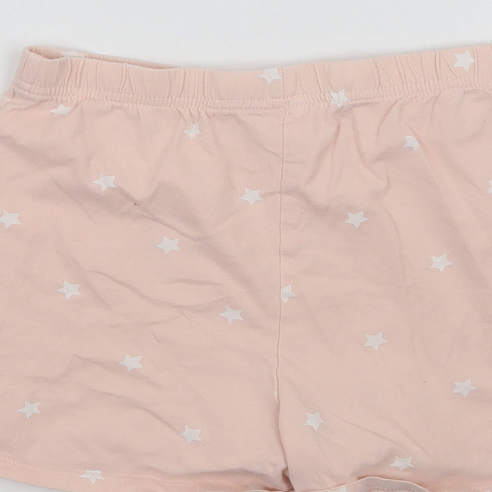 George Girls Pink Geometric  Sweat Shorts Size 9-10 Years