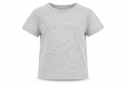 Front view of H&M girls’ grey basic t-shirt, size 3, years