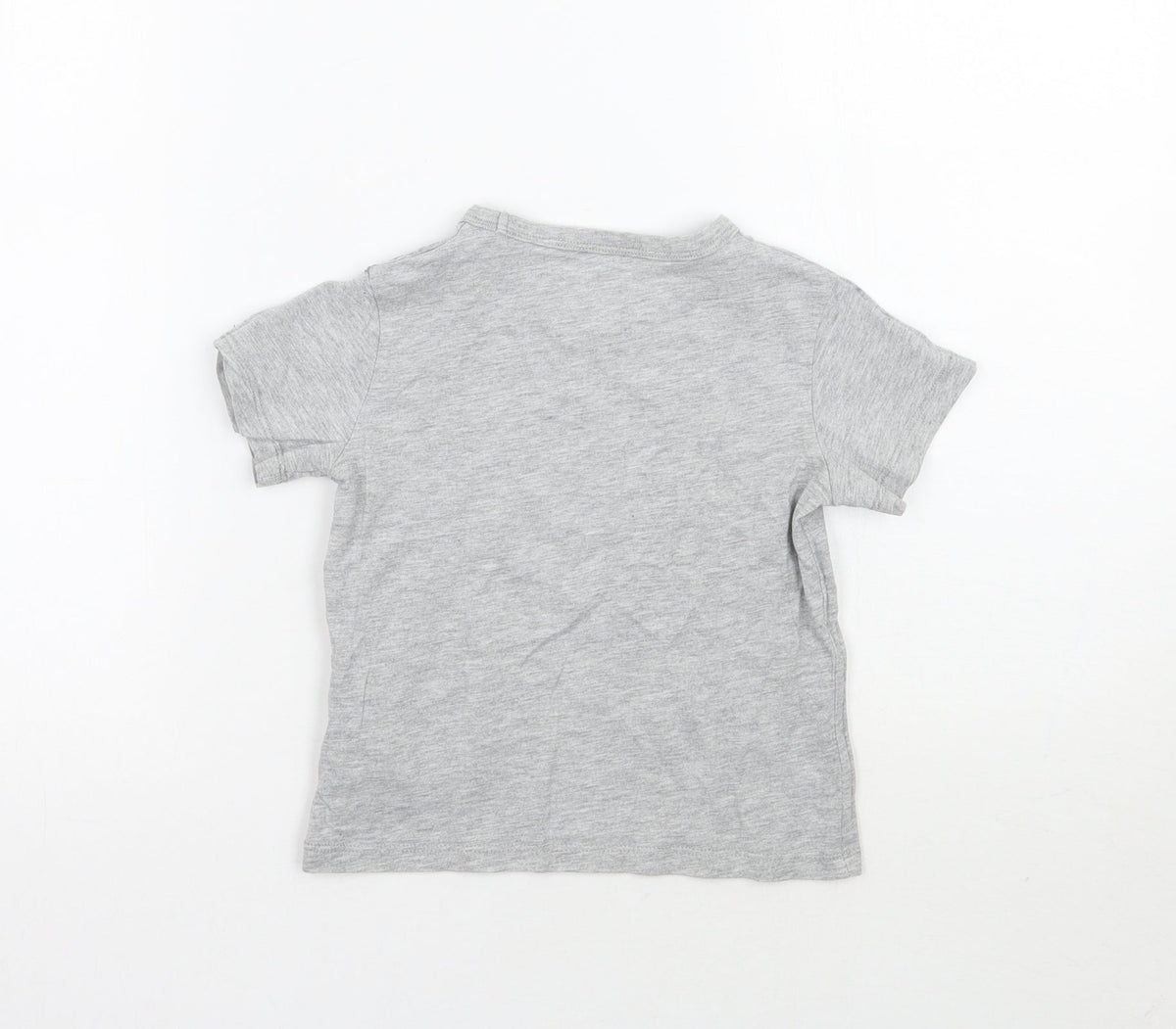 Back view of H&M girls’ grey basic t-shirt, size 3, years