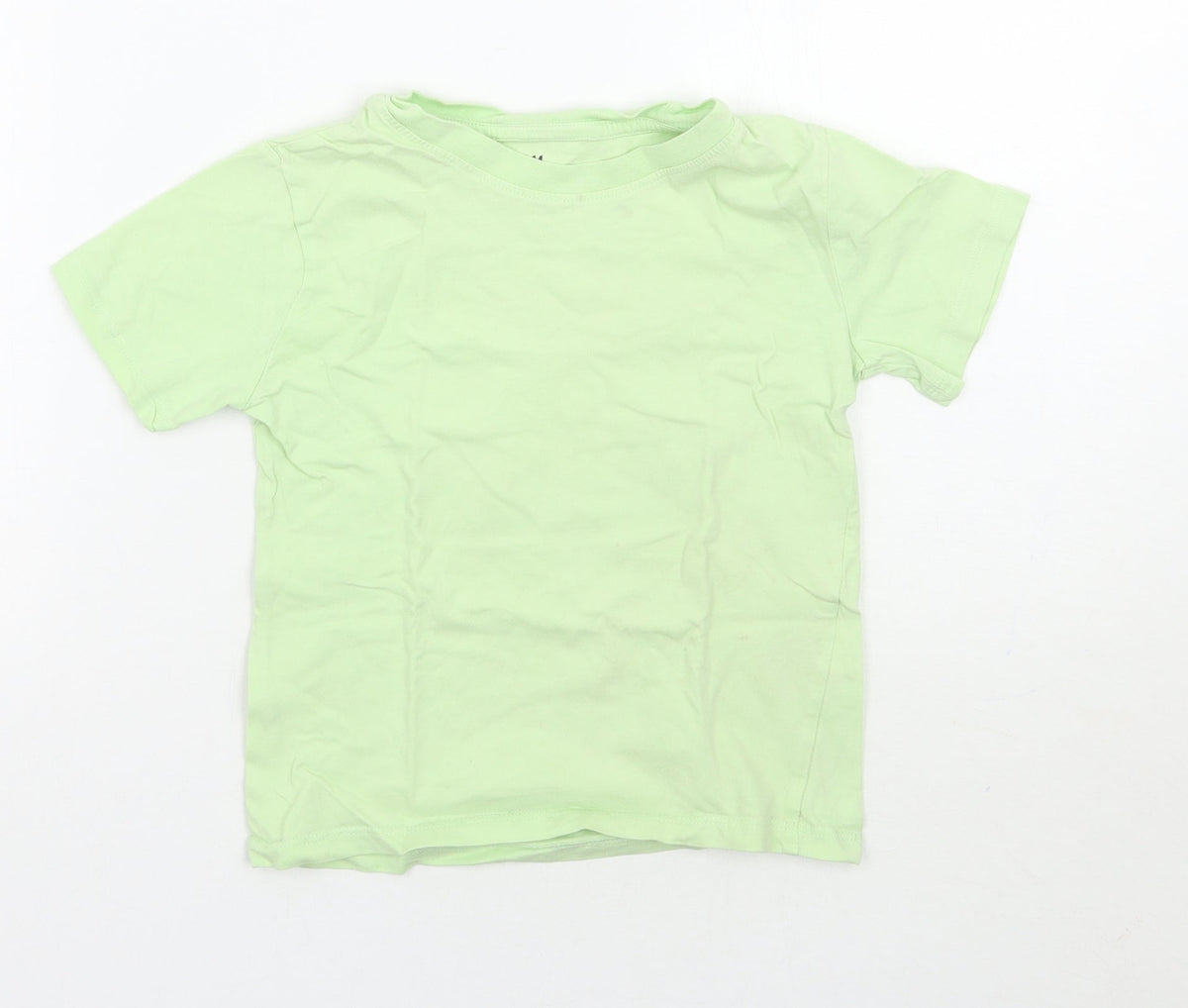 Additional front view of H&M boys’ green basic t-shirt, size 5, years