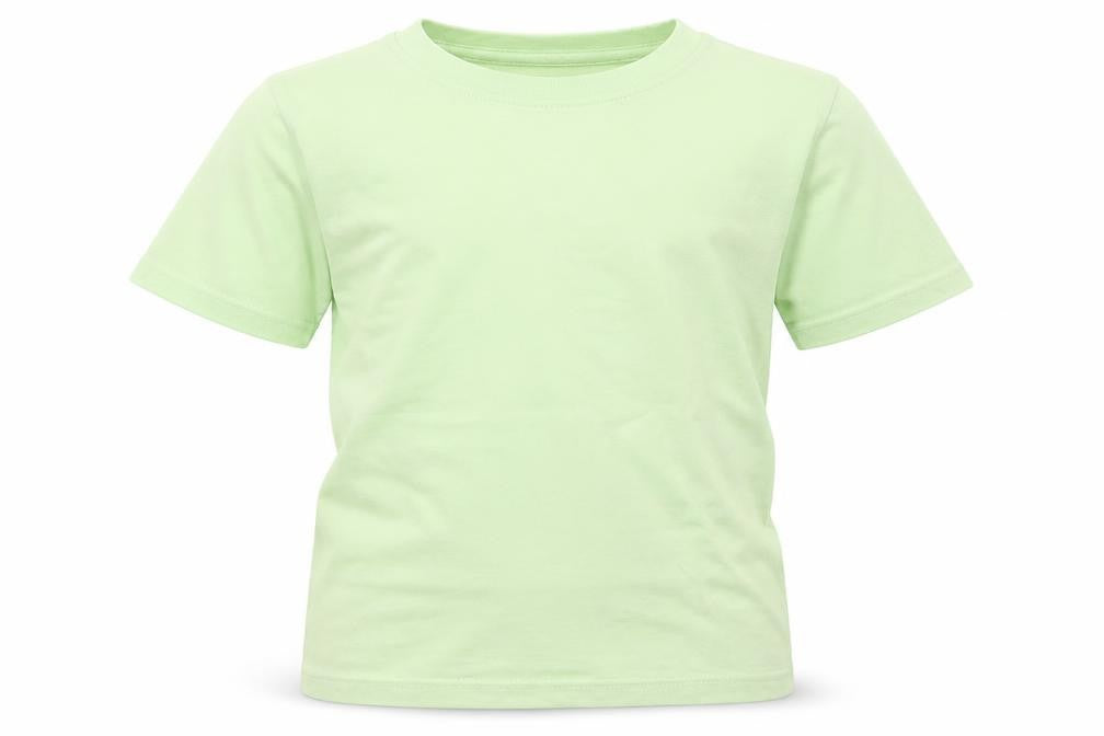 Front view of H&M boys’ green basic t-shirt, size 5, years