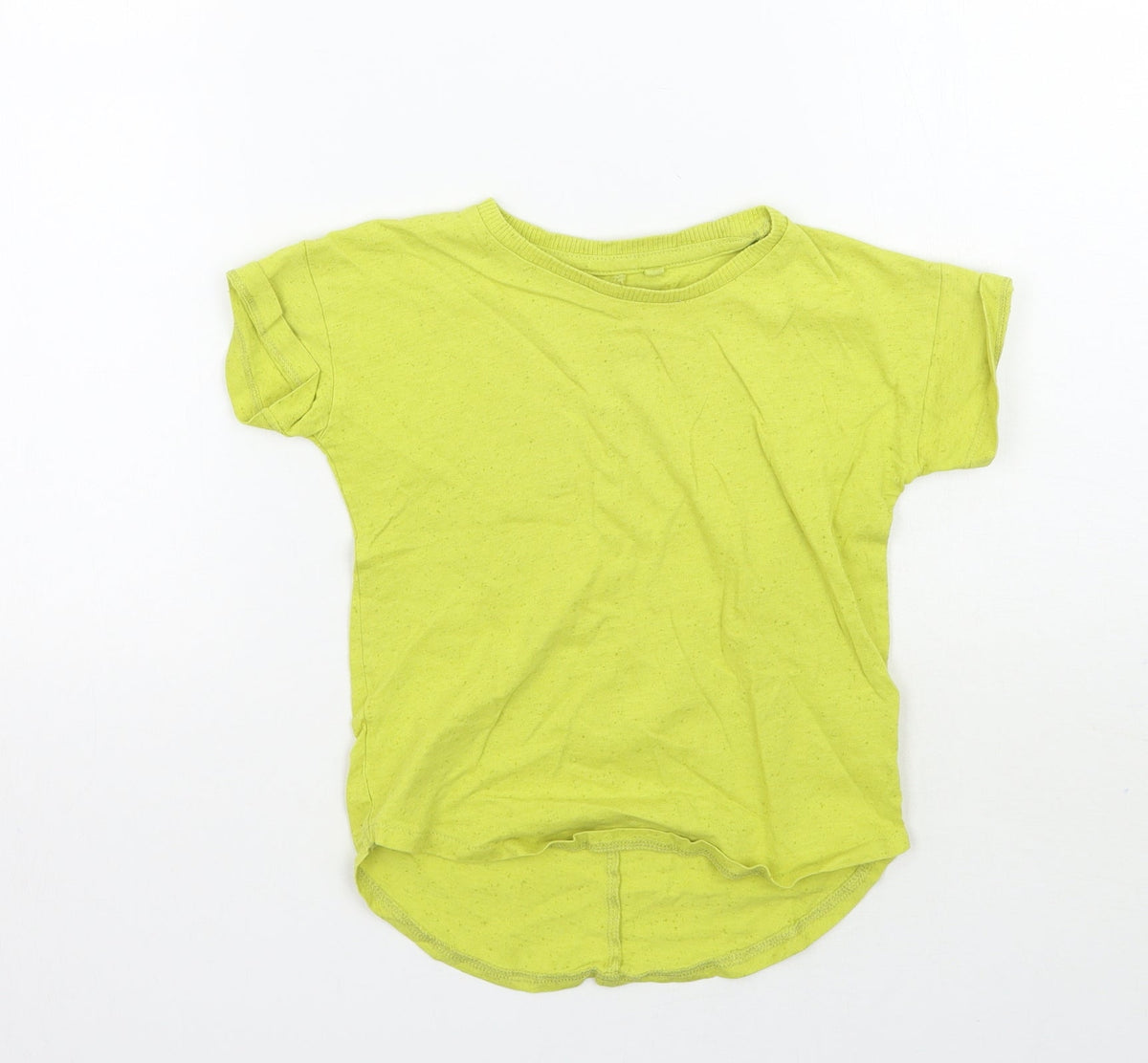 Front view of Next boys’ green basic t-shirt, size 2-3, years