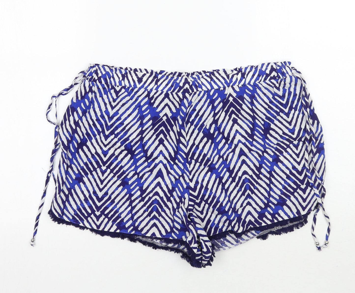 Marks and Spencer Womens Black Geometric  Bermuda Shorts Size 12