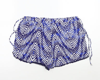 Marks and Spencer Womens Black Geometric  Bermuda Shorts Size 12