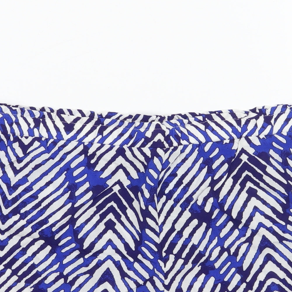 Marks and Spencer Womens Black Geometric  Bermuda Shorts Size 12