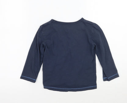 Back view of Next boys’ blue basic t-shirt, size 3, years