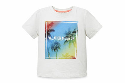 Front view of H&M boys’ white basic t-shirt, size 3, years