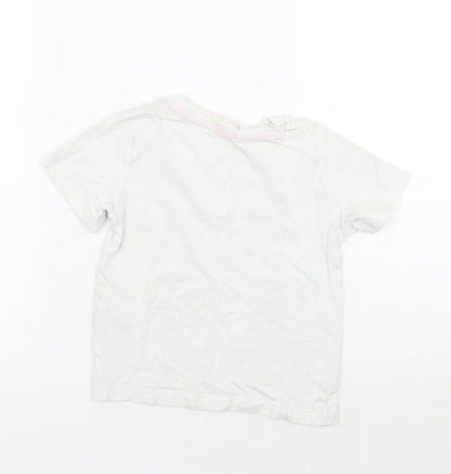 Back view of H&M boys’ white basic t-shirt, size 3, years