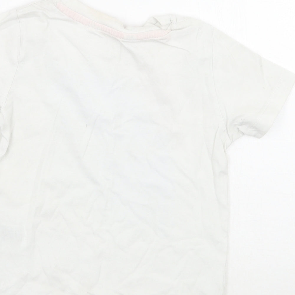 Brand and care label for H&M boys’ white basic t-shirt, size 3, years
