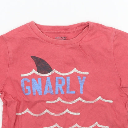 Gap Boys Red   Basic T-Shirt Size 5 Years