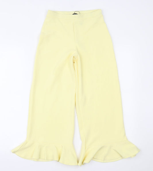Womens UK Size 6 Boohoo Regular Fit  Yellow Trousers