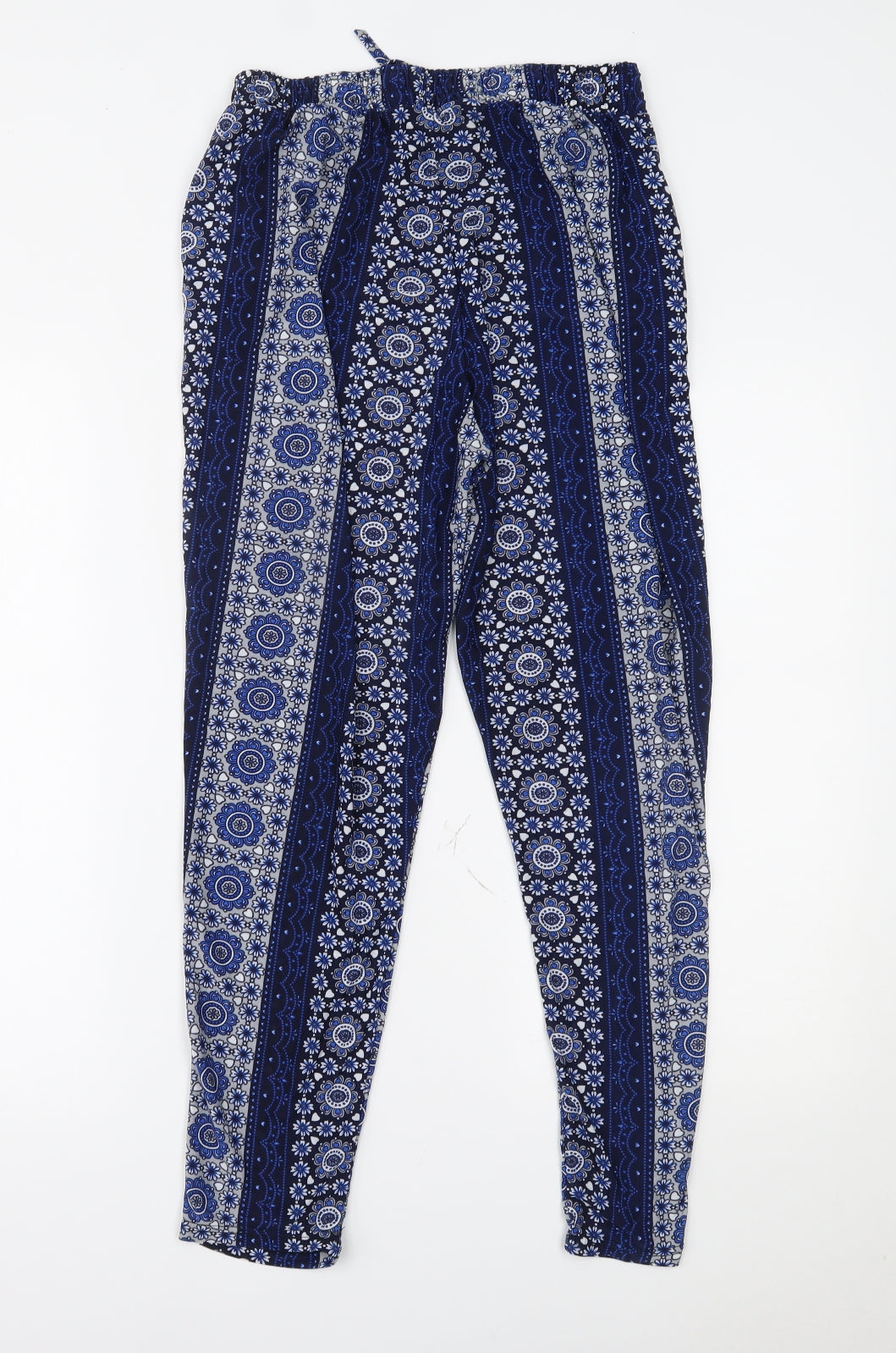 Womens UK Size M Preworn Regular Fit  Blue Trousers