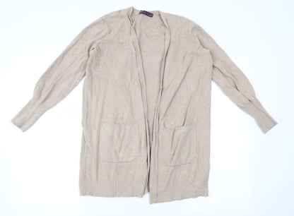 Womens UK Size M Marks and Spencer Beige Cardigan Jumper