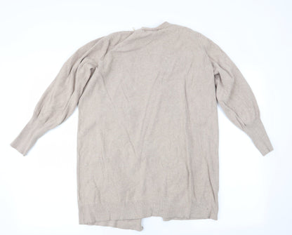 Womens UK Size M Marks and Spencer Beige Cardigan Jumper