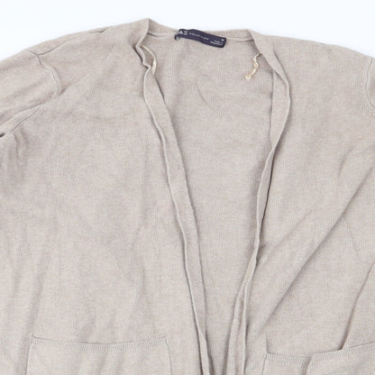 Womens UK Size M Marks and Spencer Beige Cardigan Jumper