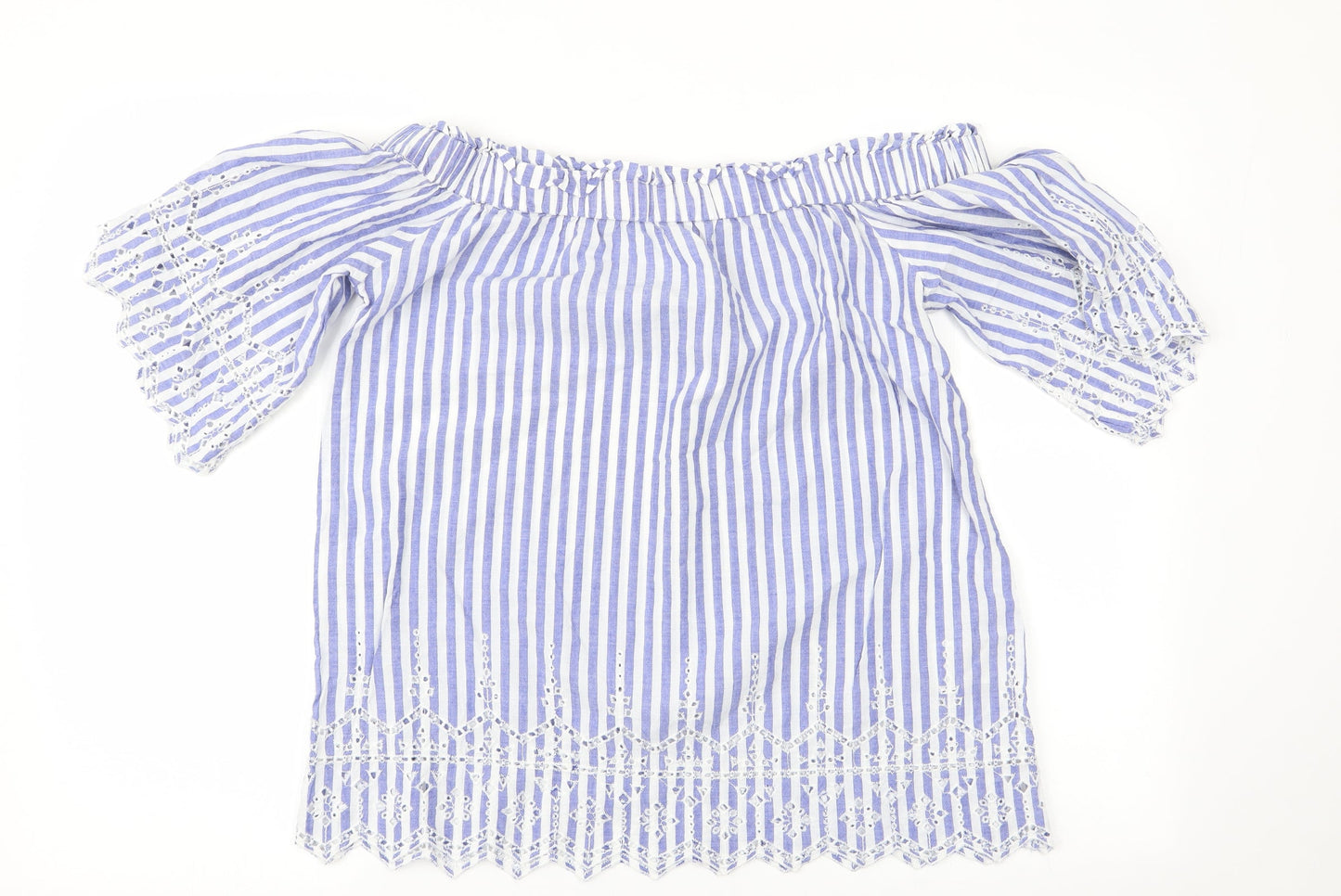 Womens UK Size 10 H&M Blue Basic Blouse