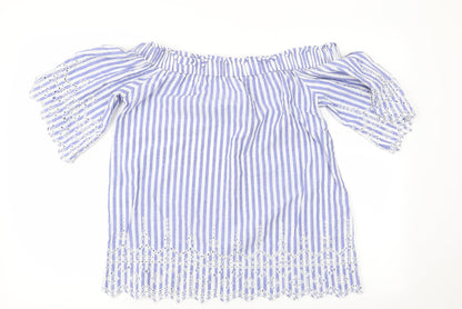 Womens UK Size 10 H&M Blue Basic Blouse