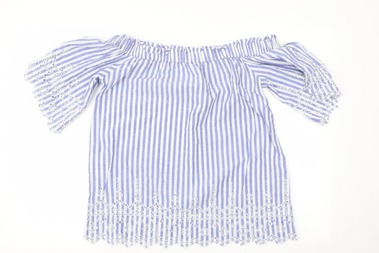 Womens UK Size 10 H&M Blue Basic Blouse
