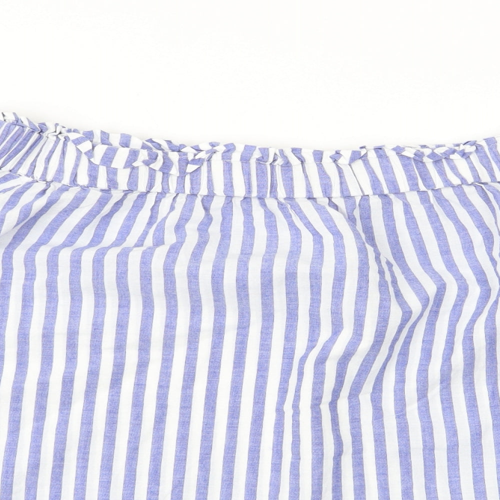 Womens UK Size 10 H&M Blue Basic Blouse