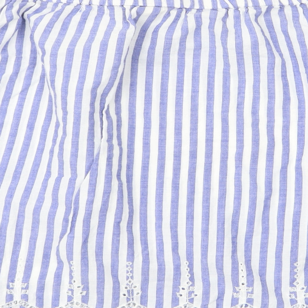 Womens UK Size 10 H&M Blue Basic Blouse
