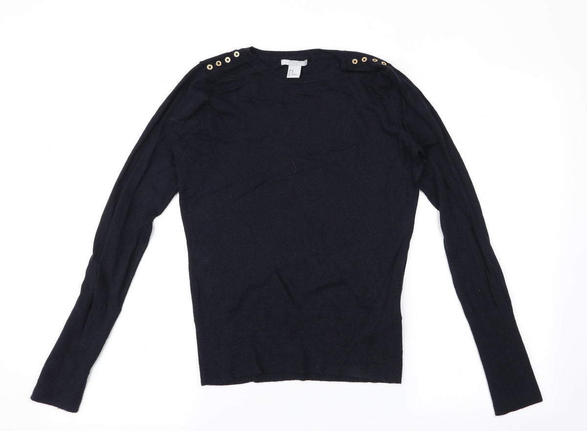 Womens UK Size M H&M Black Pullover Jumper