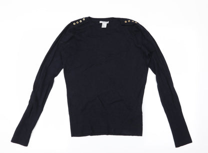 Womens UK Size M H&M Black Pullover Jumper