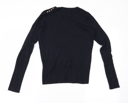 Womens UK Size M H&M Black Pullover Jumper