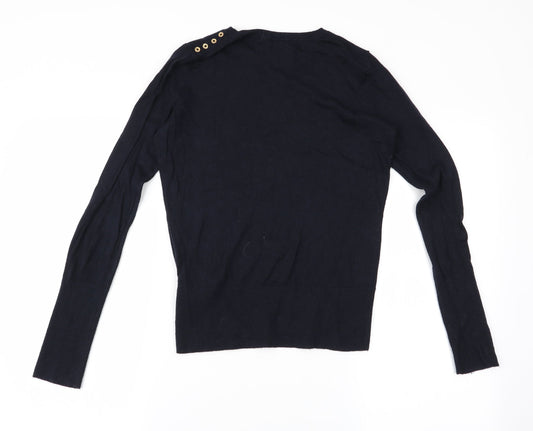 Womens UK Size M H&M Black Pullover Jumper
