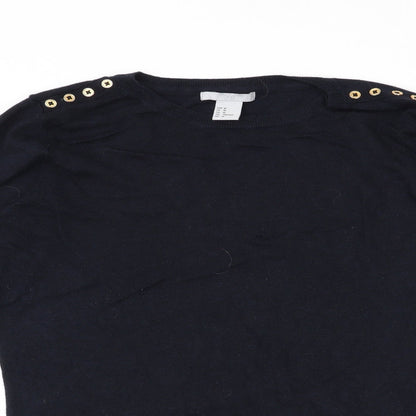 Womens UK Size M H&M Black Pullover Jumper