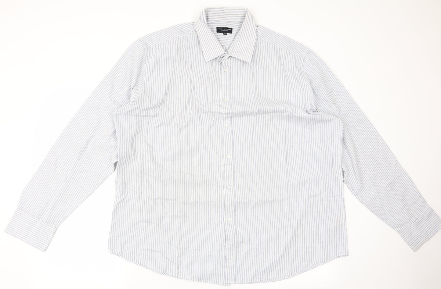 Mens UK Size 18.5 Matalan Black  Button-Up Long Sleeve Casual Shirt
