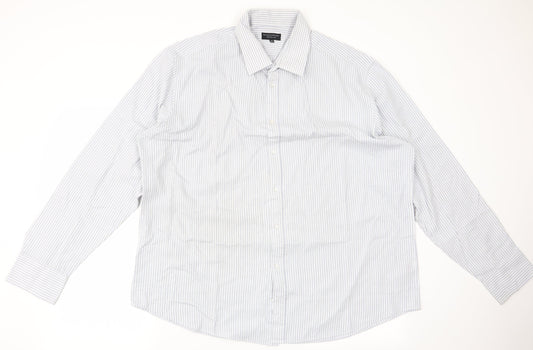Mens UK Size 18.5 Matalan Black  Button-Up Long Sleeve Casual Shirt