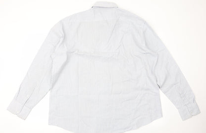Mens UK Size 18.5 Matalan Black  Button-Up Long Sleeve Casual Shirt