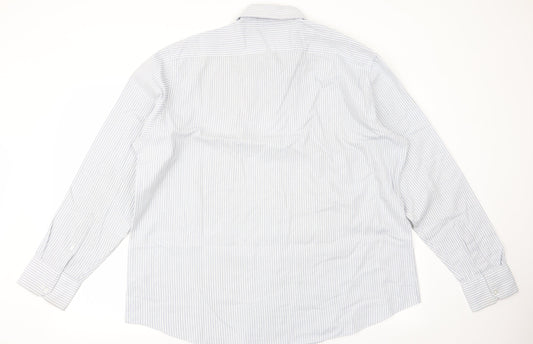 Mens UK Size 18.5 Matalan Black  Button-Up Long Sleeve Casual Shirt