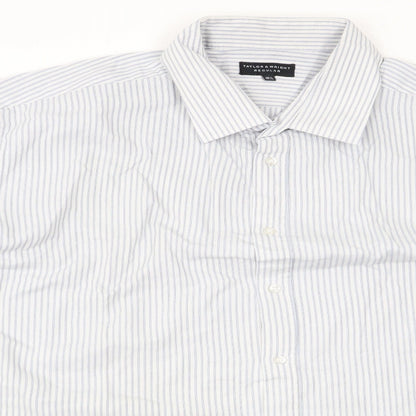 Mens UK Size 18.5 Matalan Black  Button-Up Long Sleeve Casual Shirt