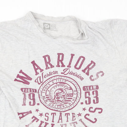 Mens UK Size M Cedar Wood State Grey  T-Shirt