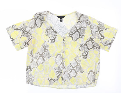 Womens UK Size 14 New Look Multicoloured Basic Blouse