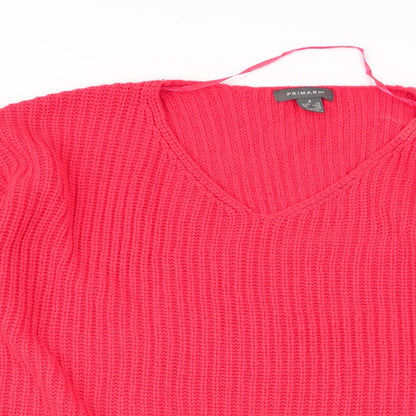 Primark Womens Red   Pullover Jumper Size S