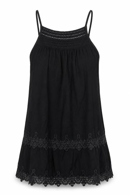 Womens UK Size 8 Miss Selfridge Black Basic Tank