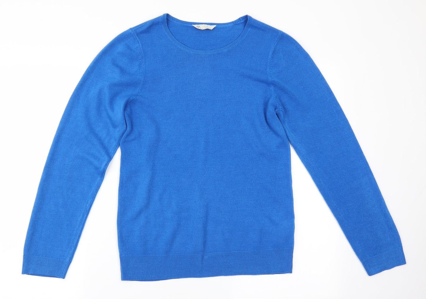 Womens UK Size 14 Love Knitwear Blue Pullover Jumper