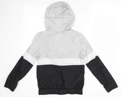 Mens UK Size S Sheln Black Windbreaker Coat