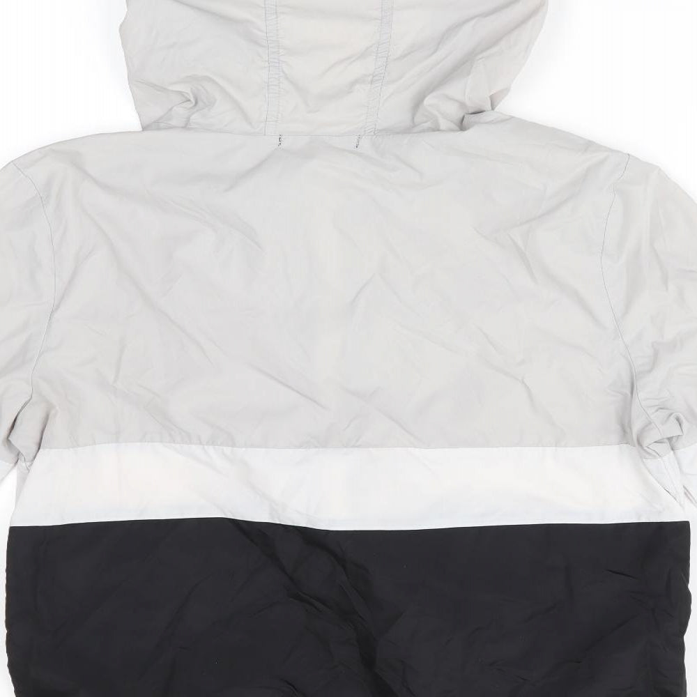 Mens UK Size S Sheln Black Windbreaker Coat