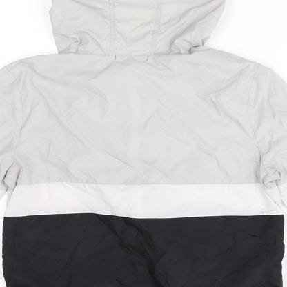 Mens UK Size S Sheln Black Windbreaker Coat