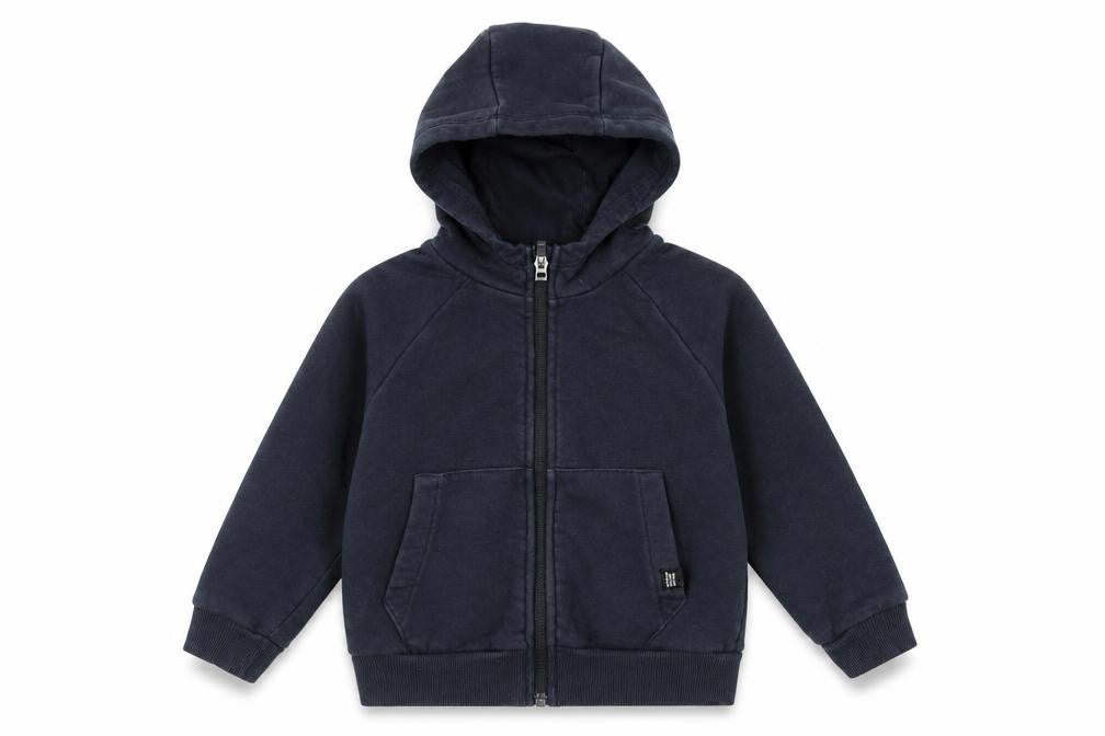 Front view of Next boys’ blue full zip hoodie, size 3, years